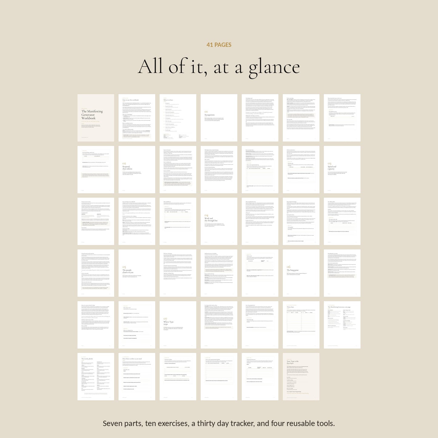 Human Design Manifesting Generator Workbook, all 41 Pages
