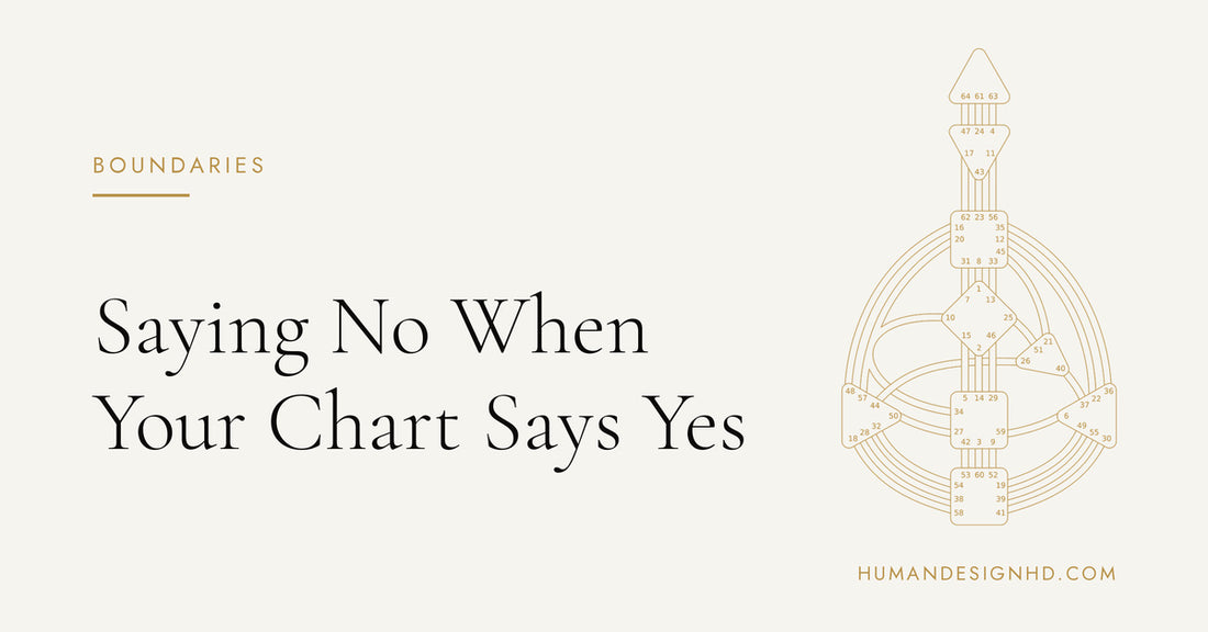 Saying No When Your Chart Says Yes. Human Design HD.