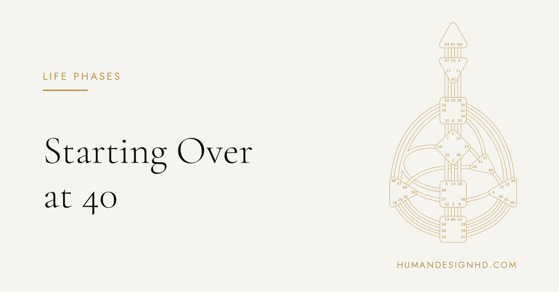 Starting Over at 40. Human Design HD.