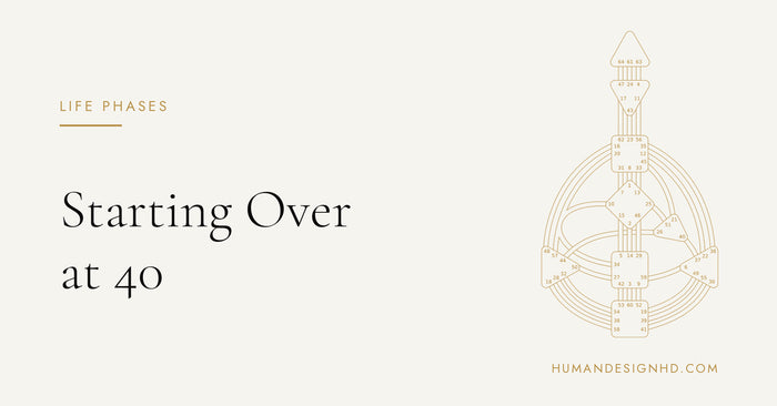 Starting Over at 40. Human Design HD.