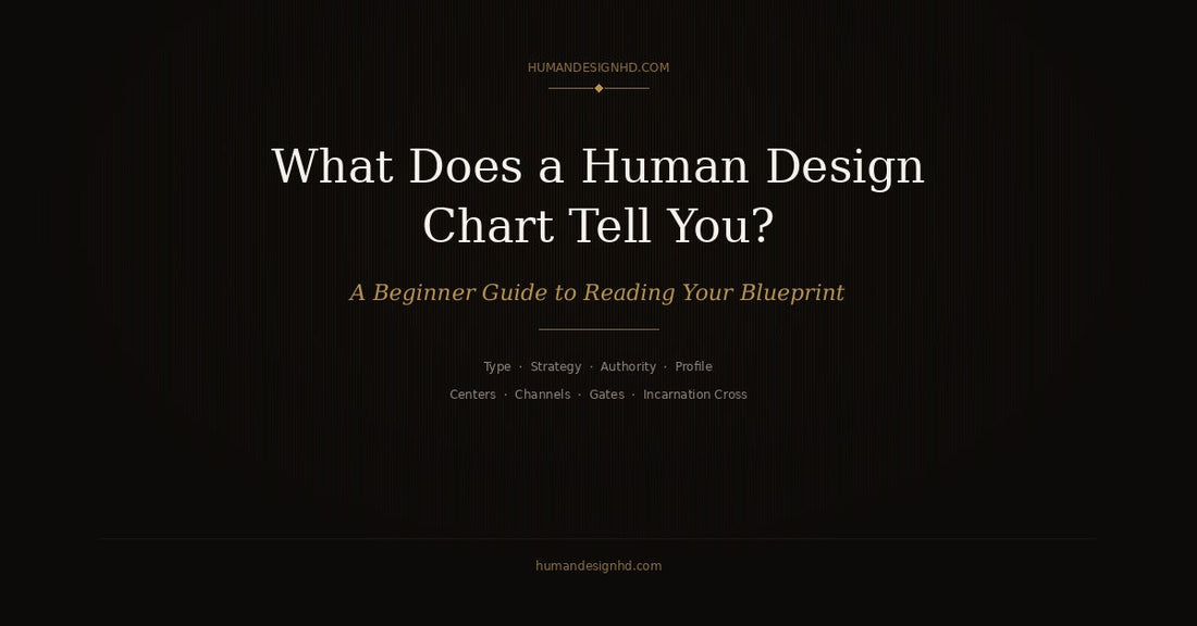 What does a Human Design chart tell you — beginner guide to reading your blueprint