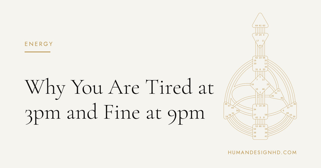 Why You Are Tired at 3pm and Fine at 9pm. Human Design HD.