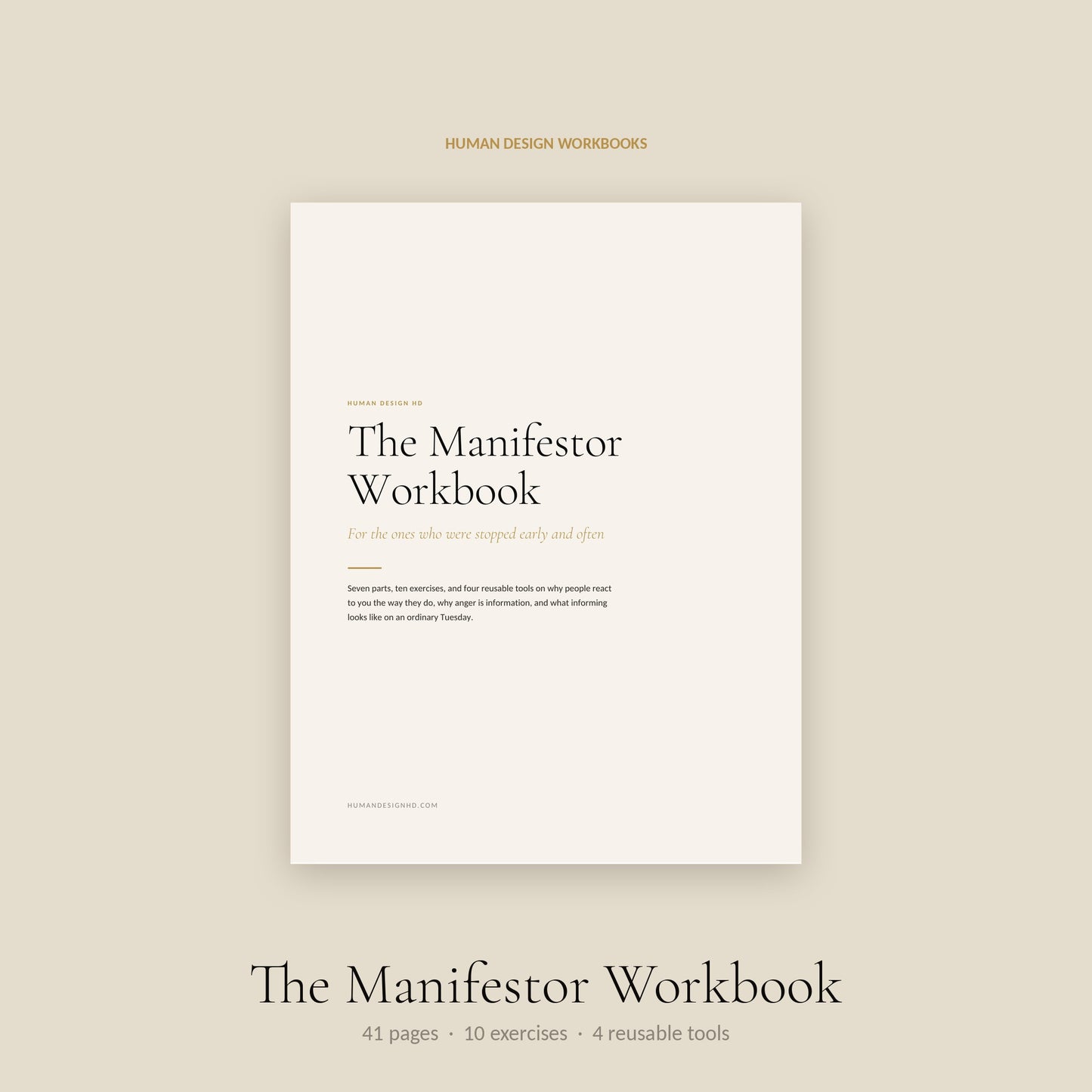 Human Design Manifestor Workbook cover