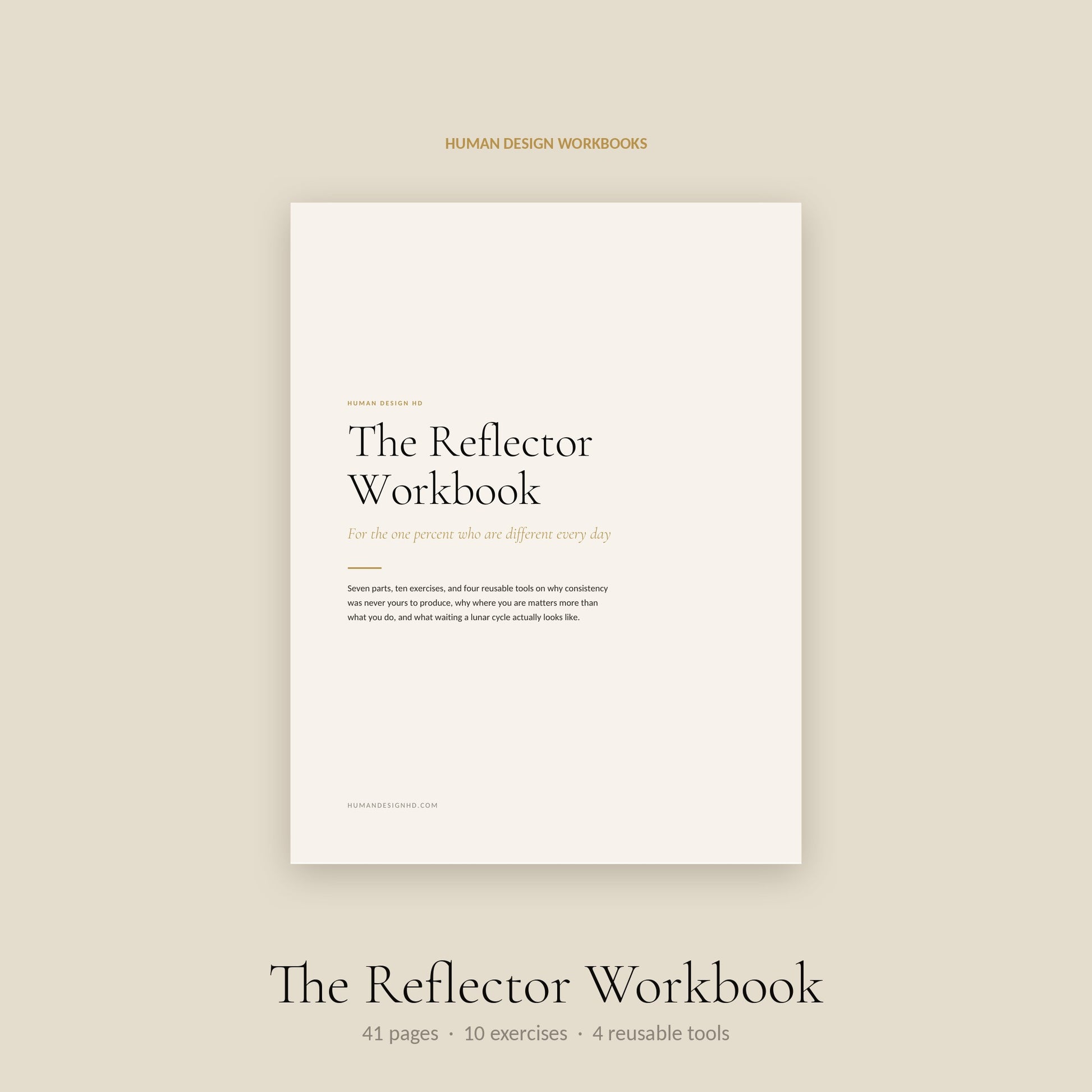 Human Design Reflector Workbook cover
