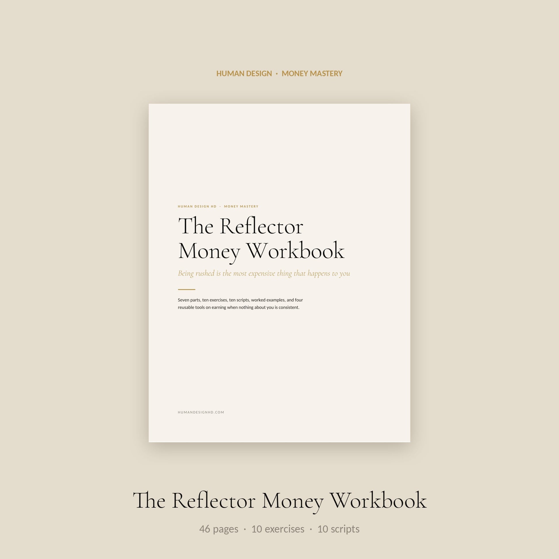 Human Design Reflector Money Workbook cover