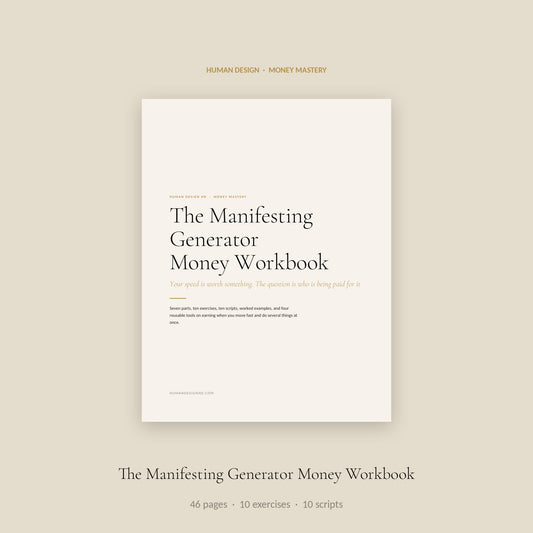Human Design Manifesting Generator Money Workbook cover