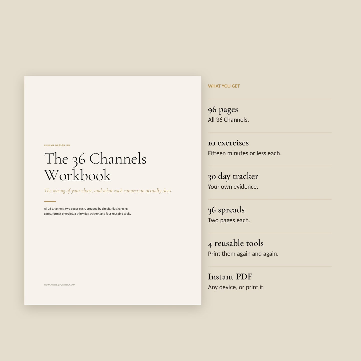 Human Design Channels Workbook, what You Get