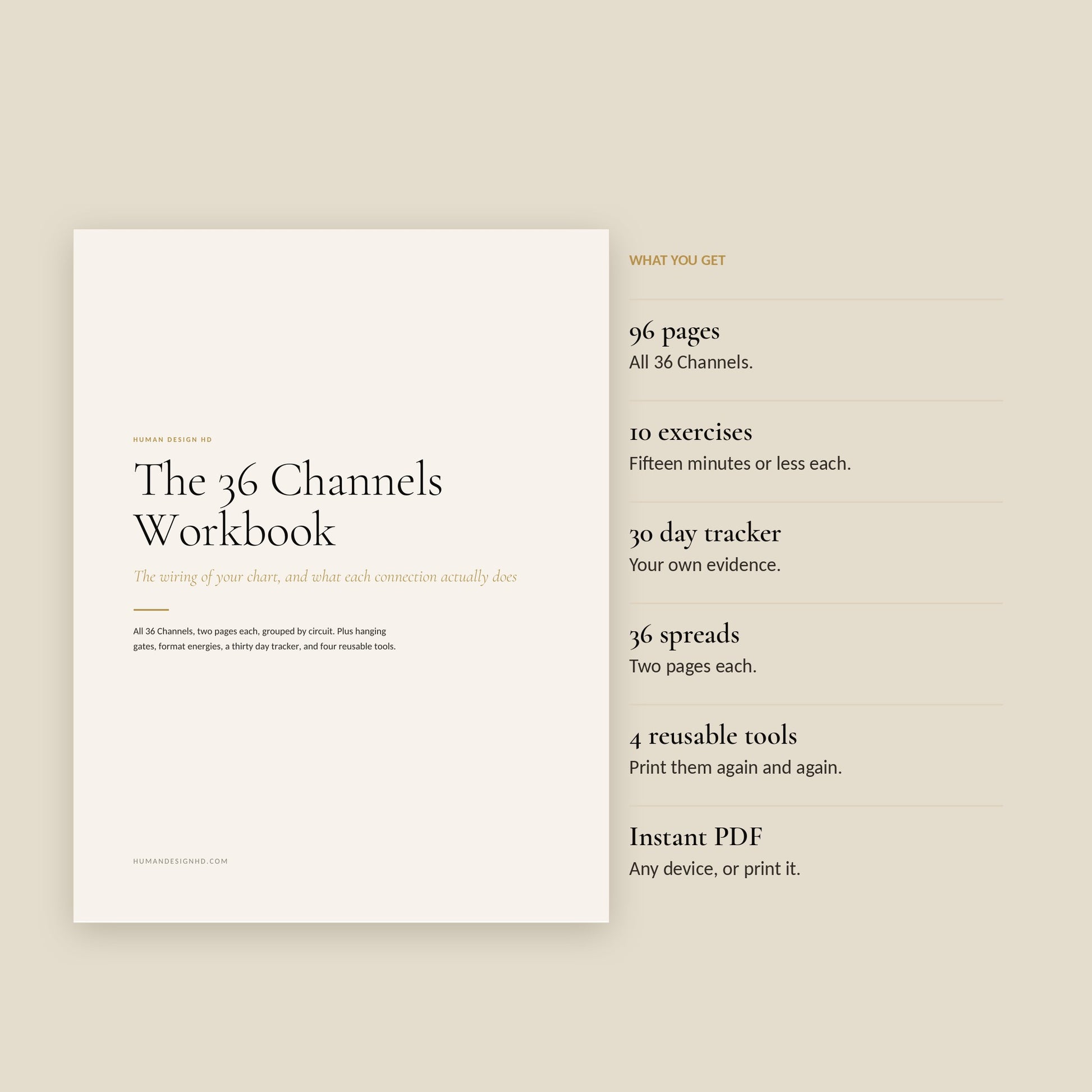 Human Design Channels Workbook, what You Get