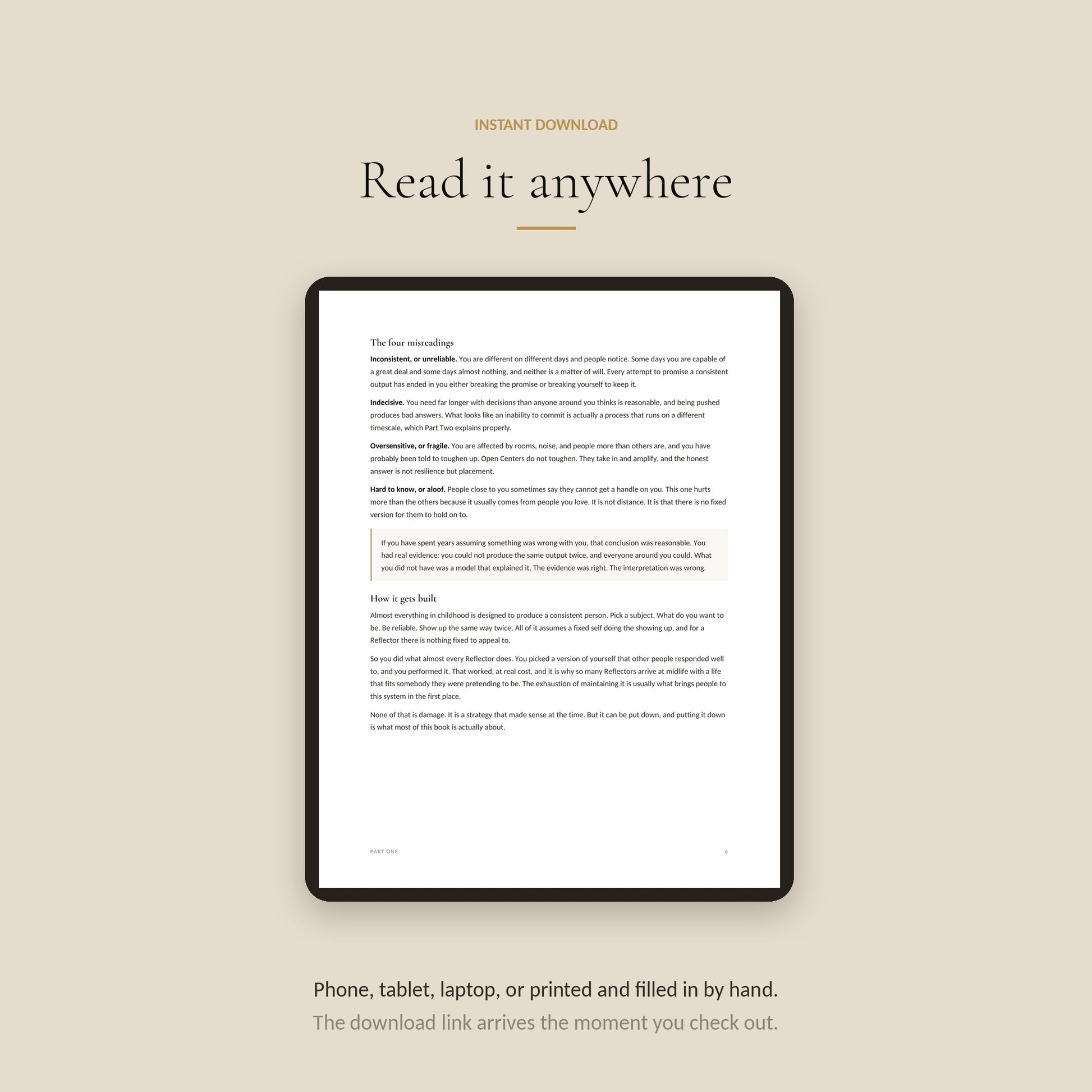 Human Design Reflector Workbook, read Anywhere