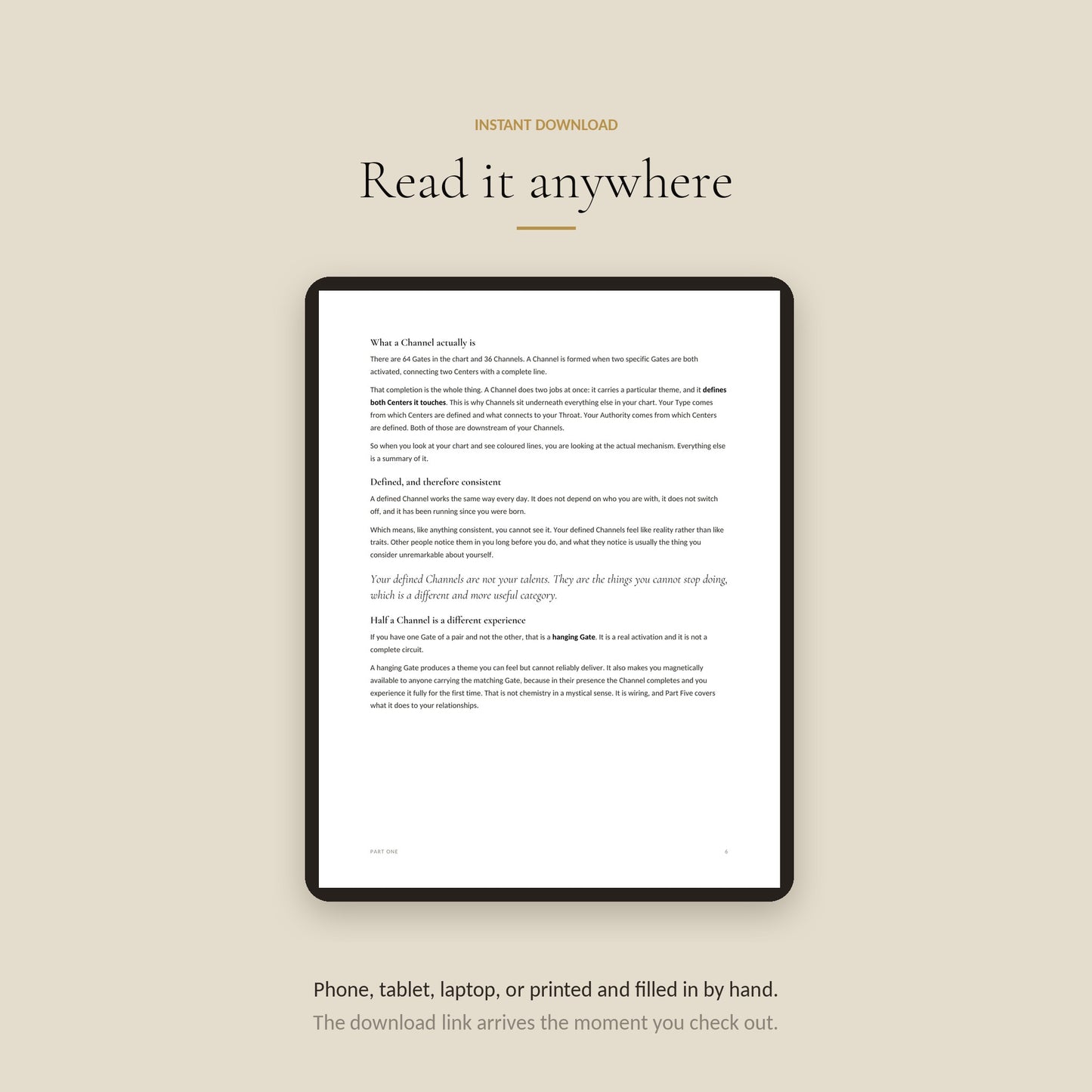 Human Design Channels Workbook, read Anywhere