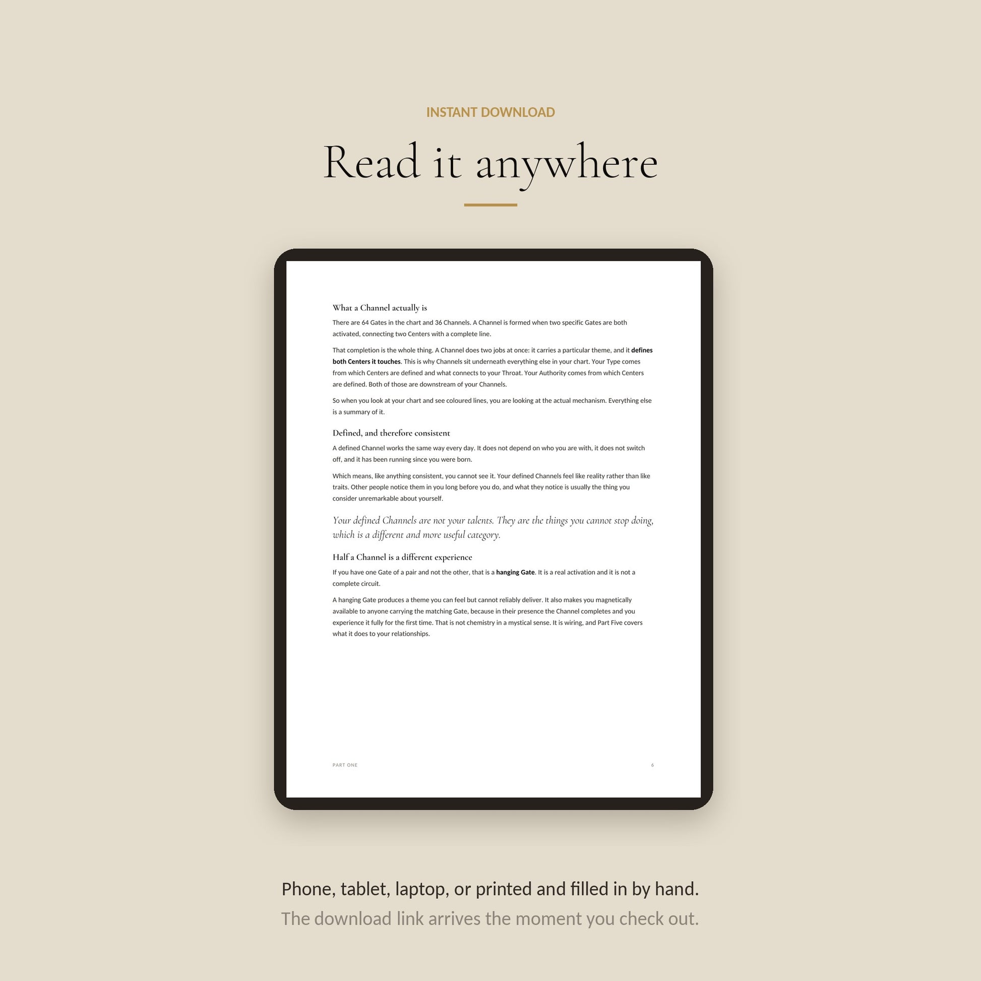 Human Design Channels Workbook, read Anywhere