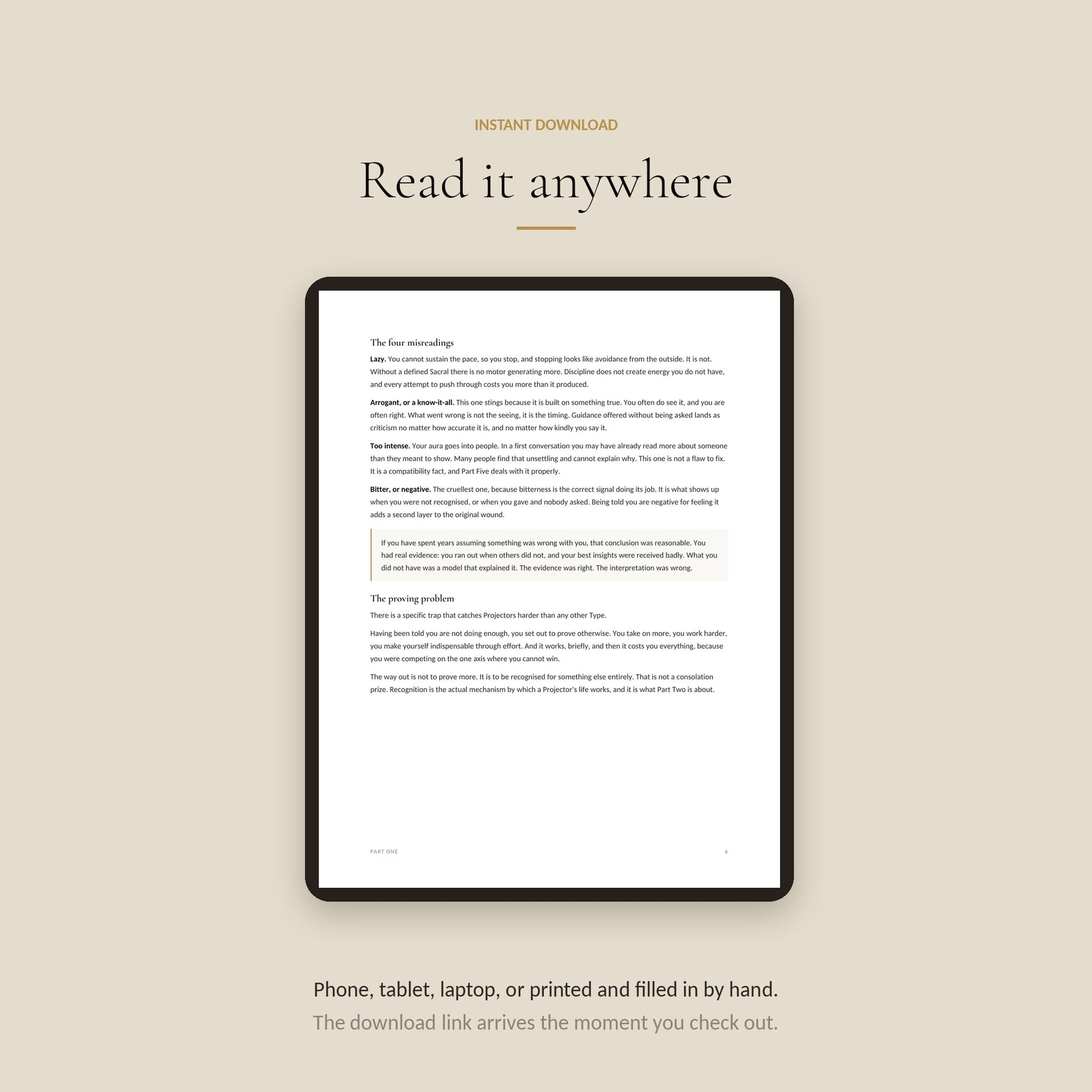 Human Design Projector Workbook, read Anywhere