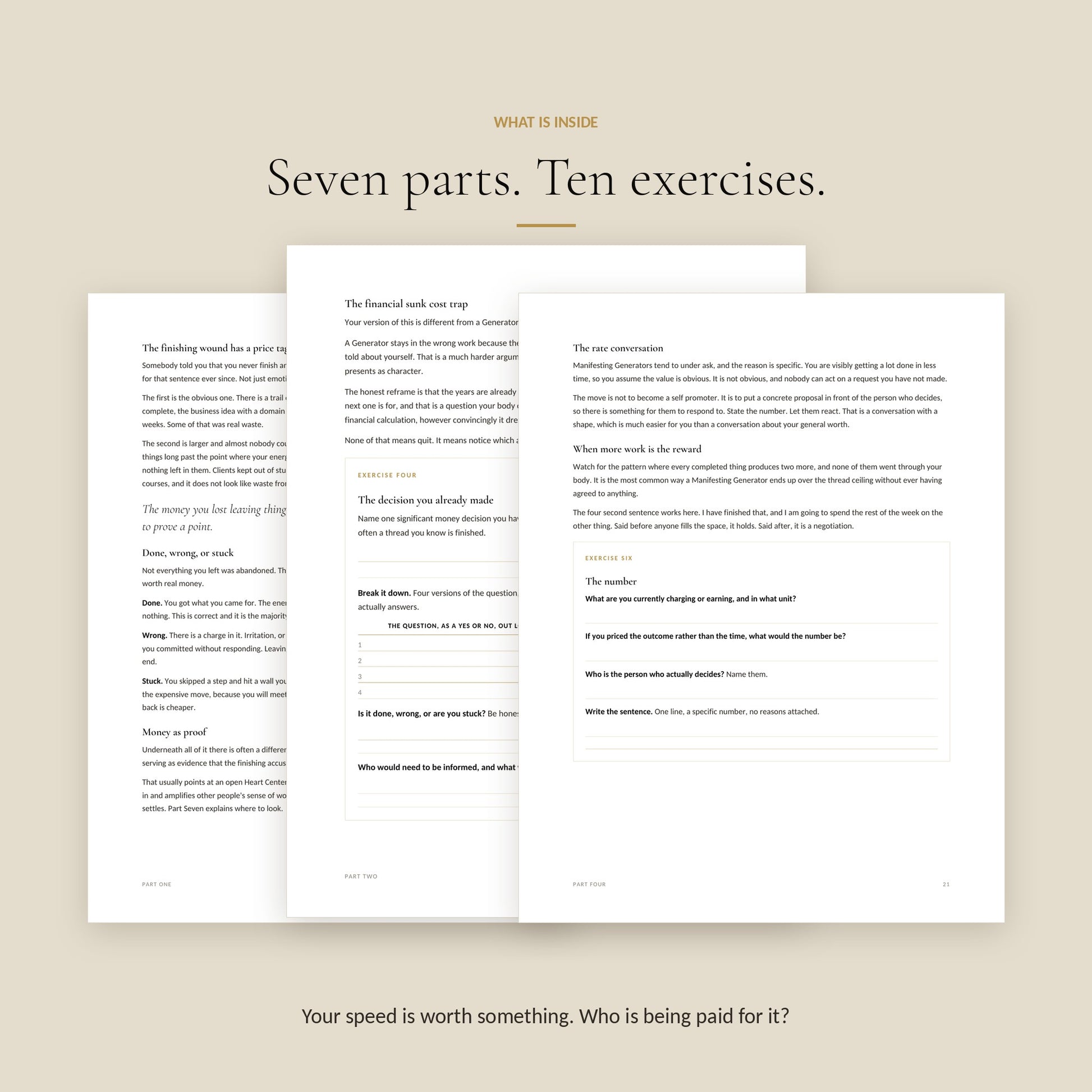 Human Design Manifesting Generator Money Workbook, what Is Inside