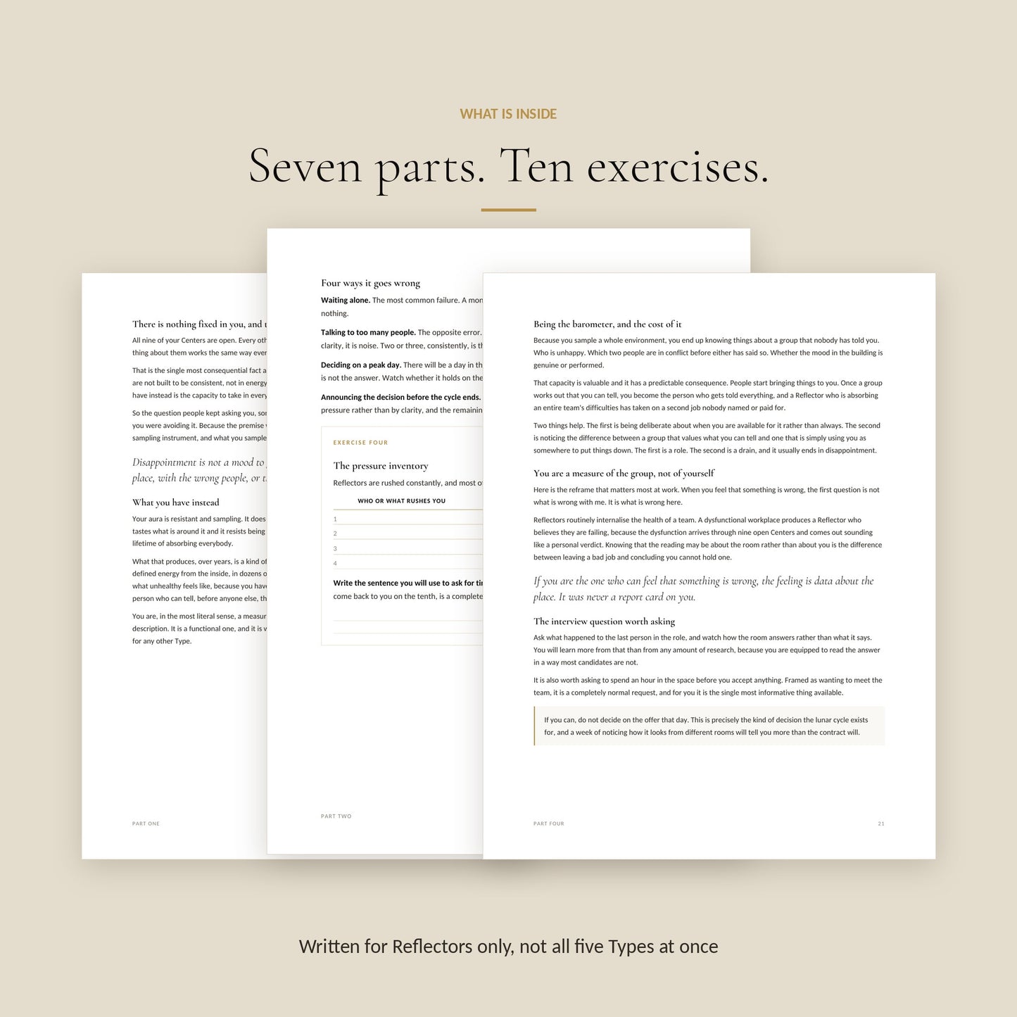 Human Design Reflector Workbook, what Is Inside