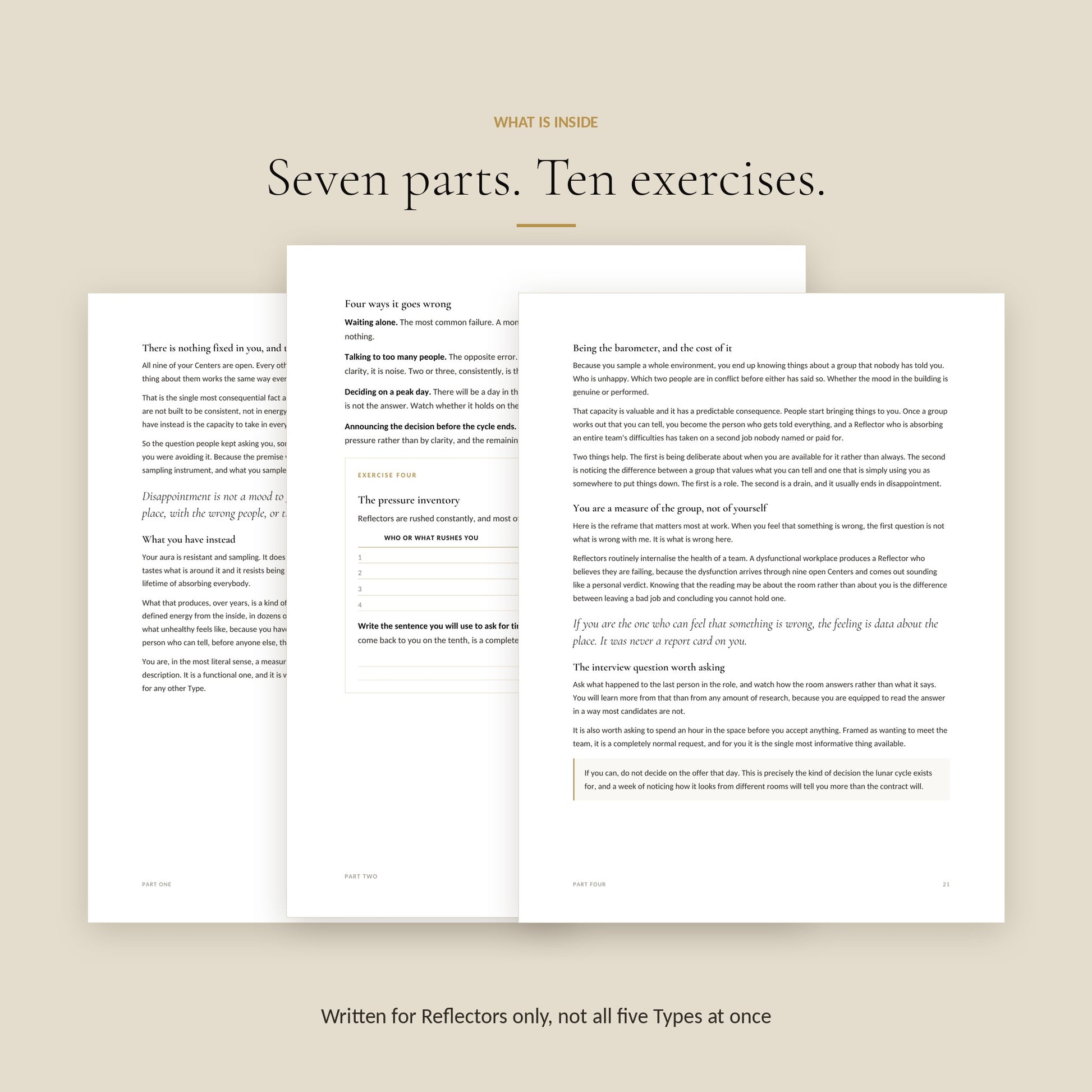 Human Design Reflector Workbook, what Is Inside