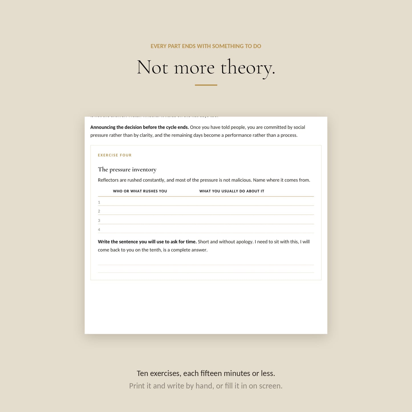 Human Design Reflector Workbook, exercises