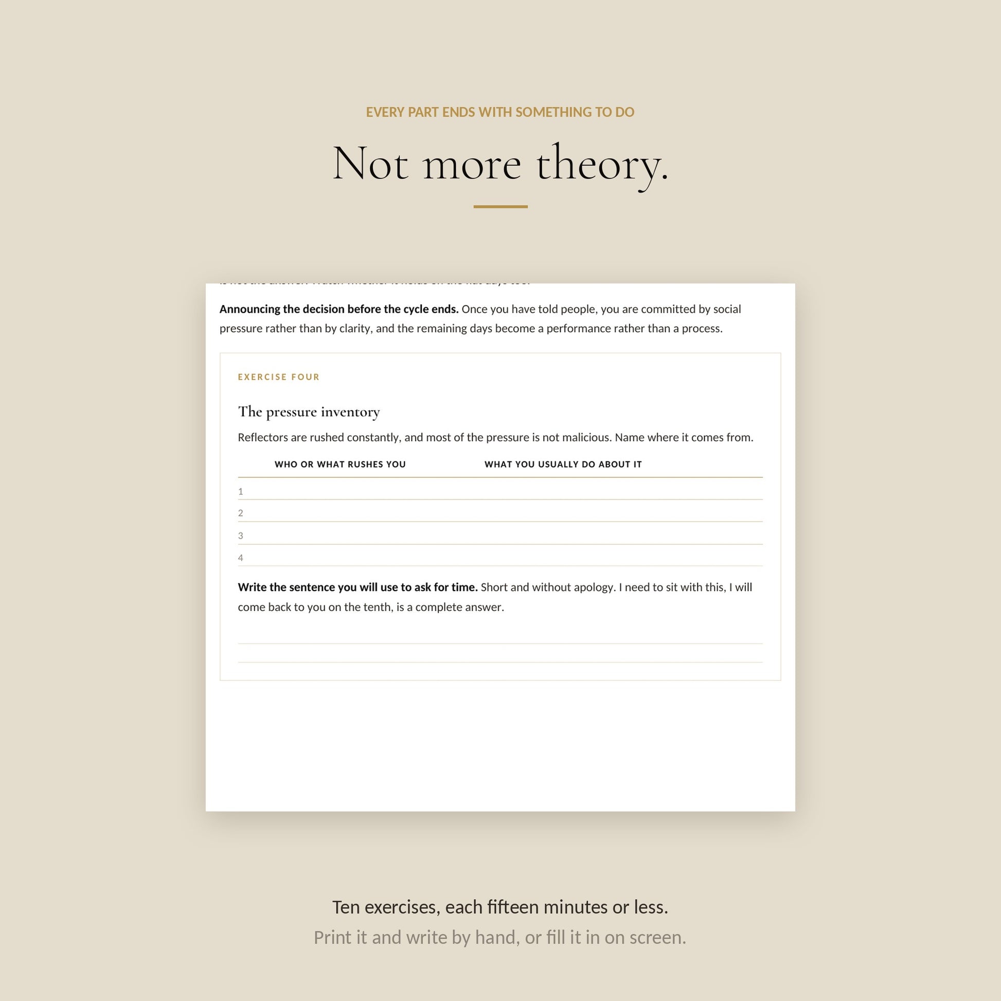 Human Design Reflector Workbook, exercises