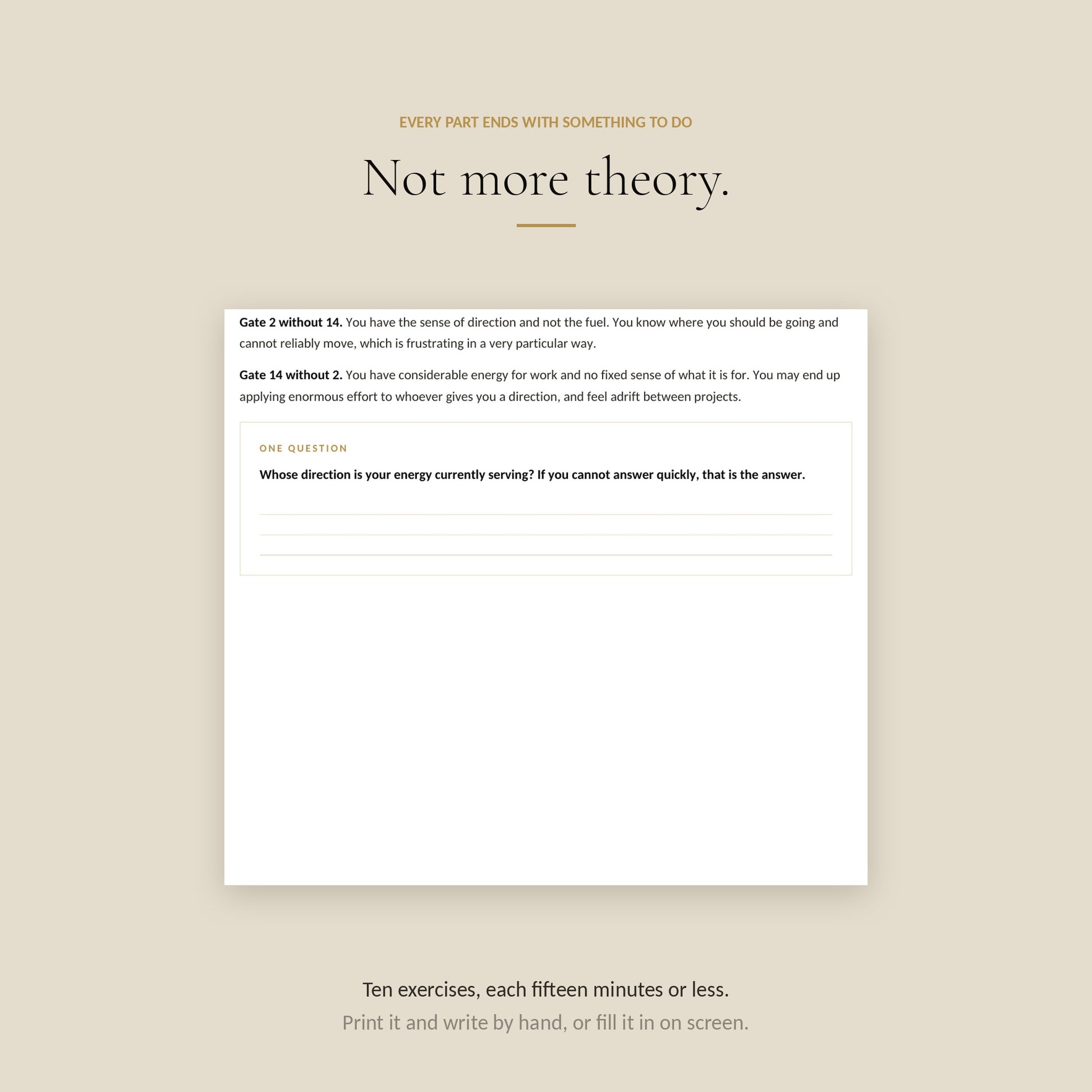 Human Design Channels Workbook, inside a Channel