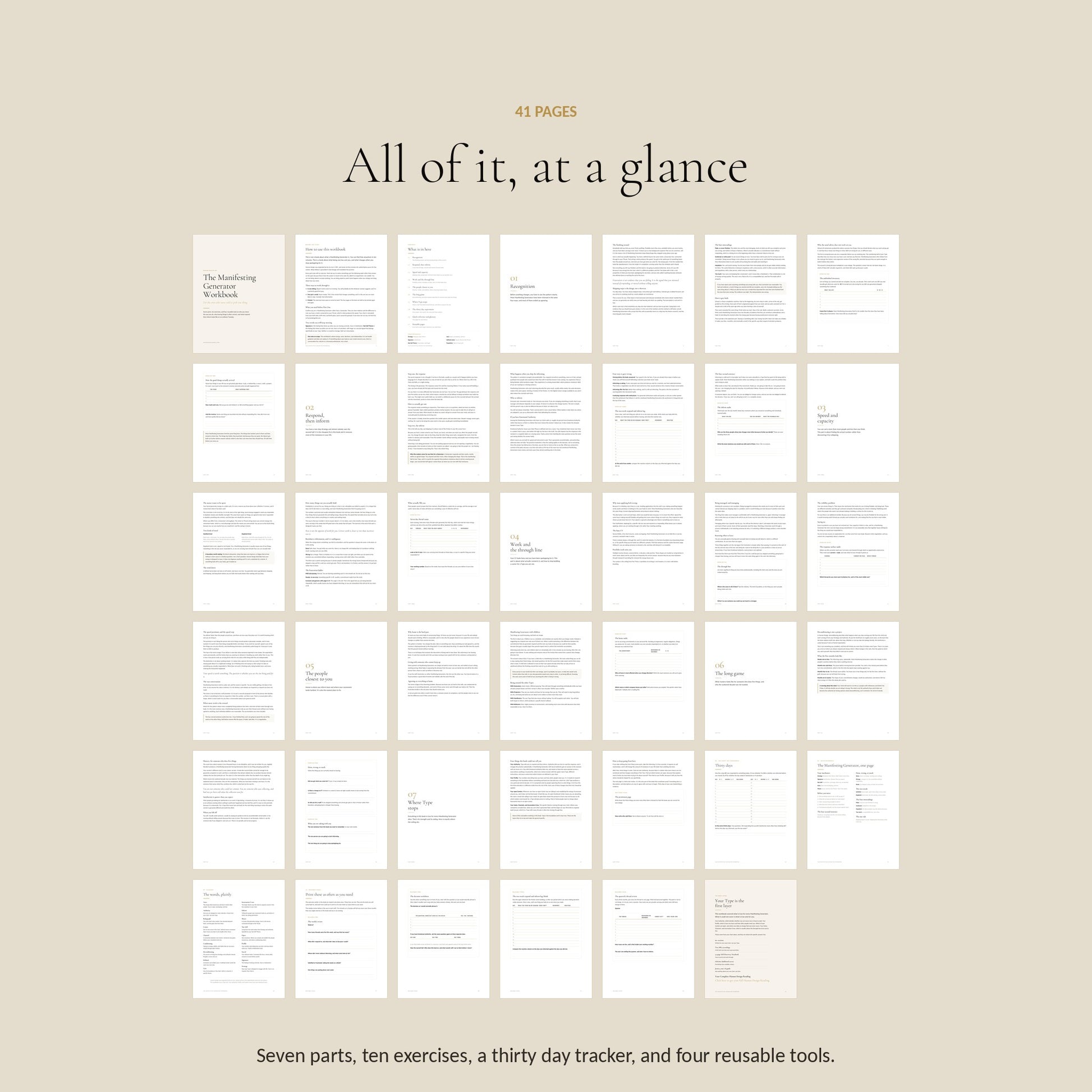 Human Design Manifesting Generator Workbook, all 41 Pages