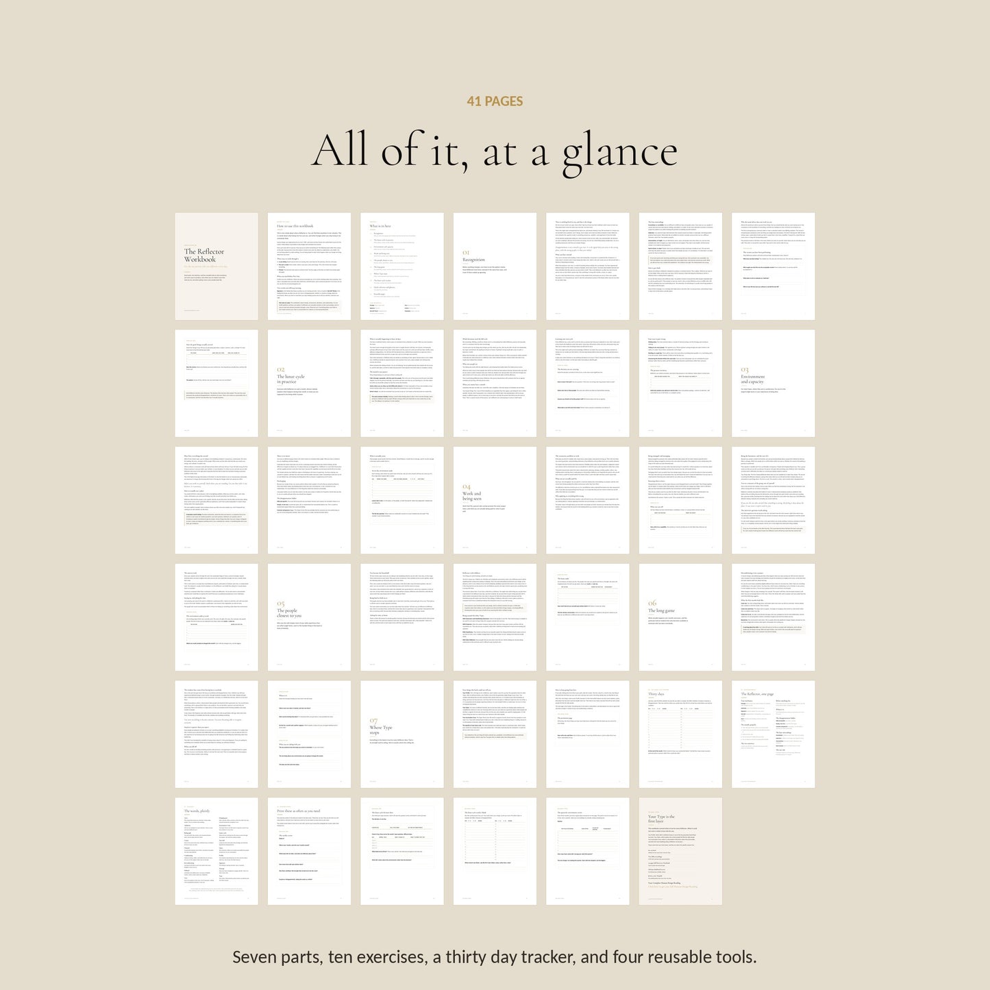Human Design Reflector Workbook, all 41 Pages