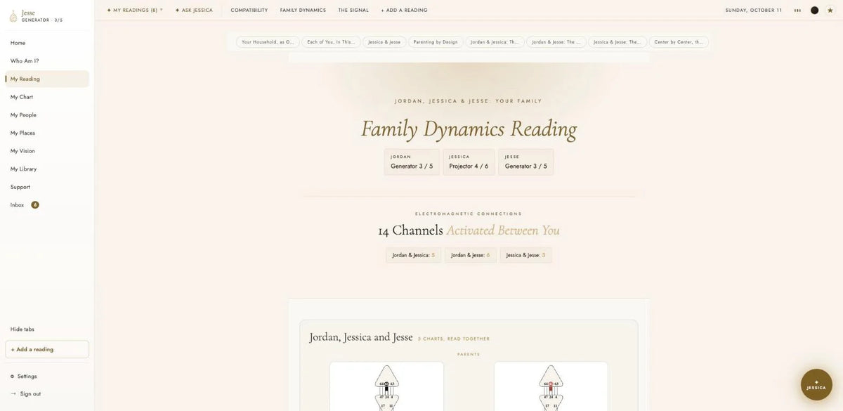 Paid Family Dynamics reading for a family of three opens on the whole household